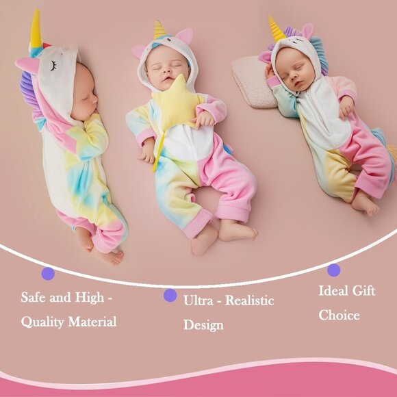 🆕18 Inch Realistic Reborn Baby Doll Silicone-Made & Lifelike Newborn Baby Girl - Picture 8 of 9